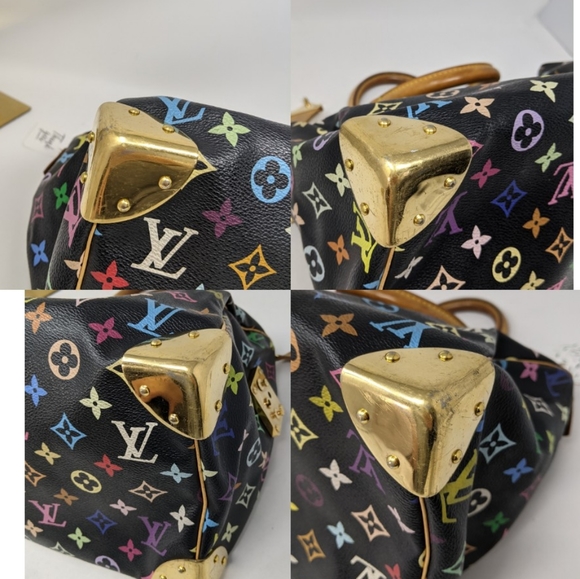 Louis Vuitton Speedy Handbag Multicolor Black 30 - Picture 4 of 15